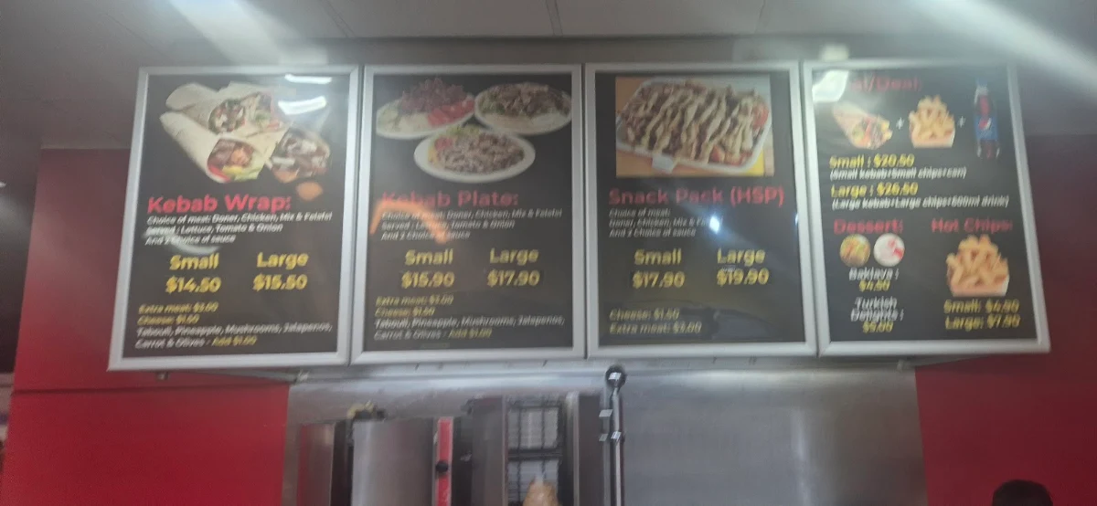Menu, Roll&Wrap Kebab