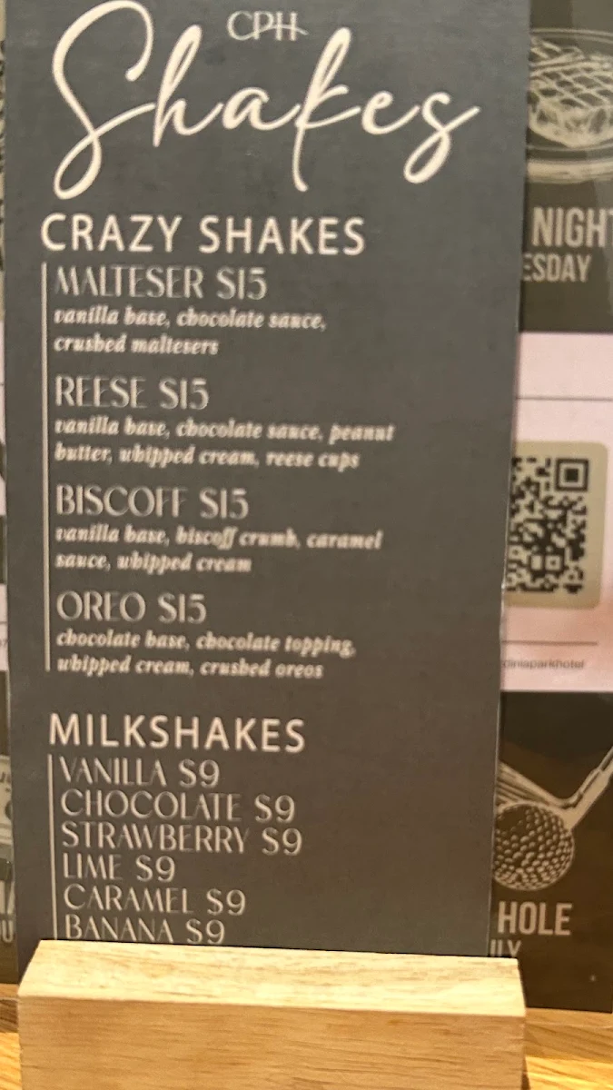 Menu, Cardinia Park Hotel