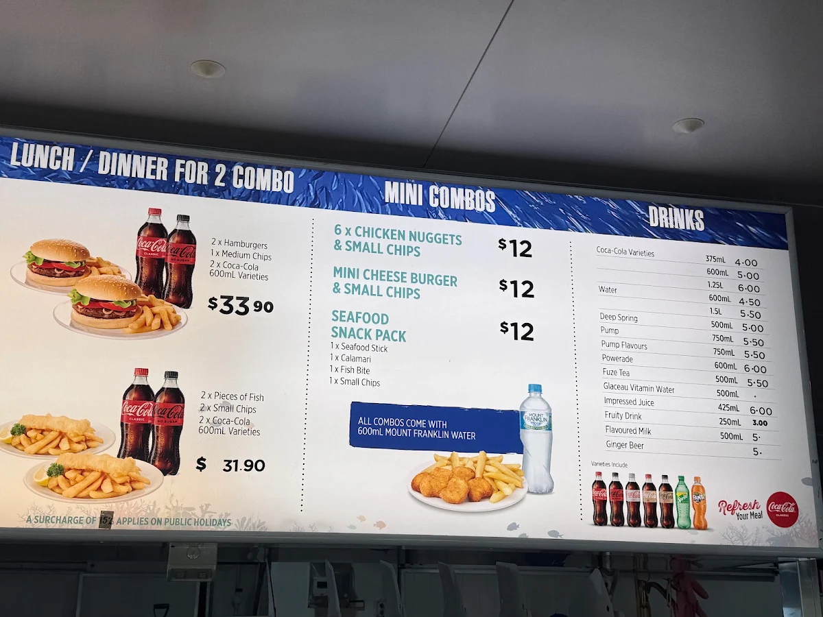 Menu, Charis Seafoods