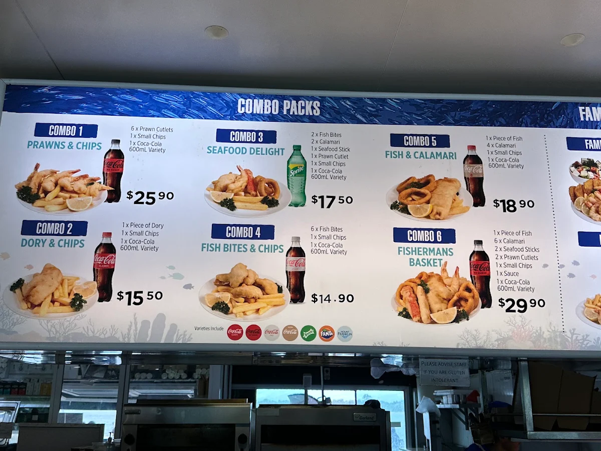 Menu, Charis Seafoods