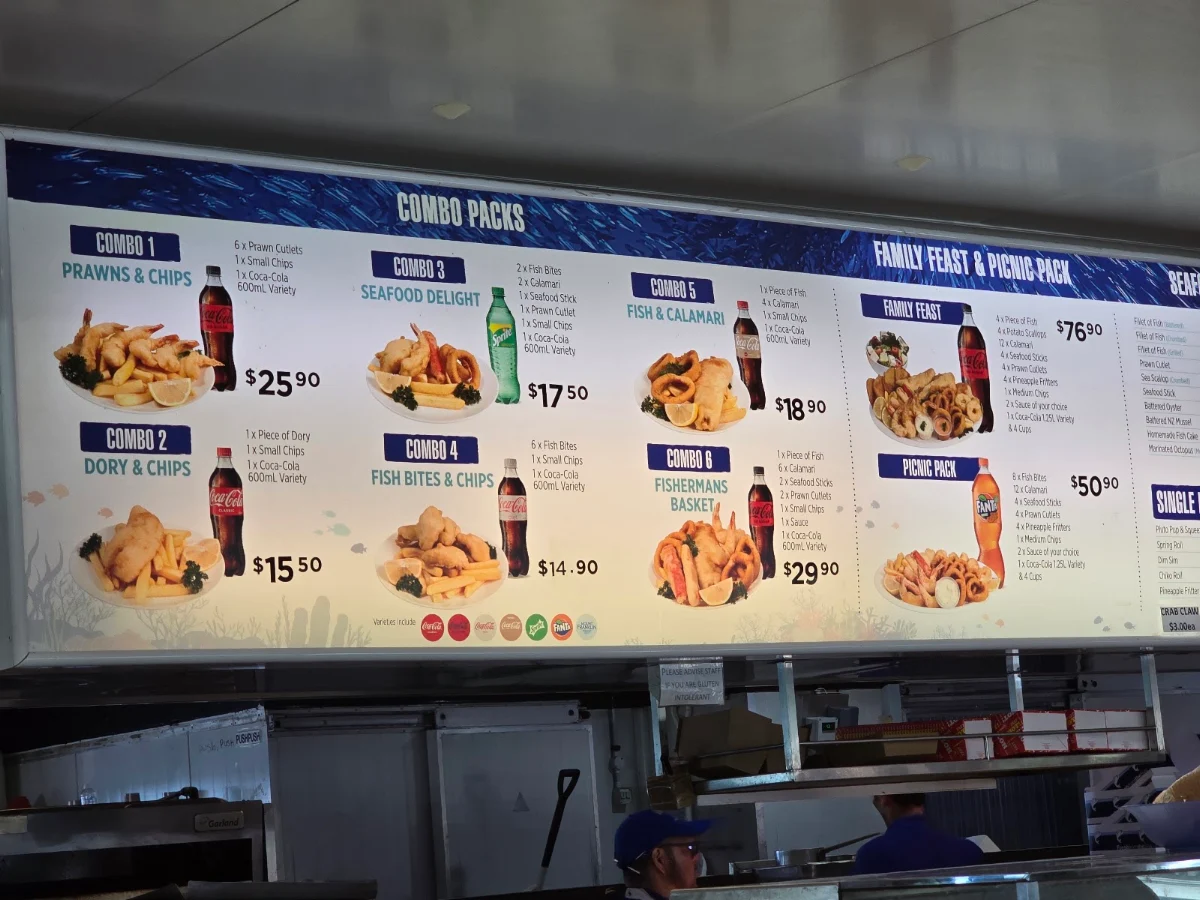 Menu, Charis Seafoods