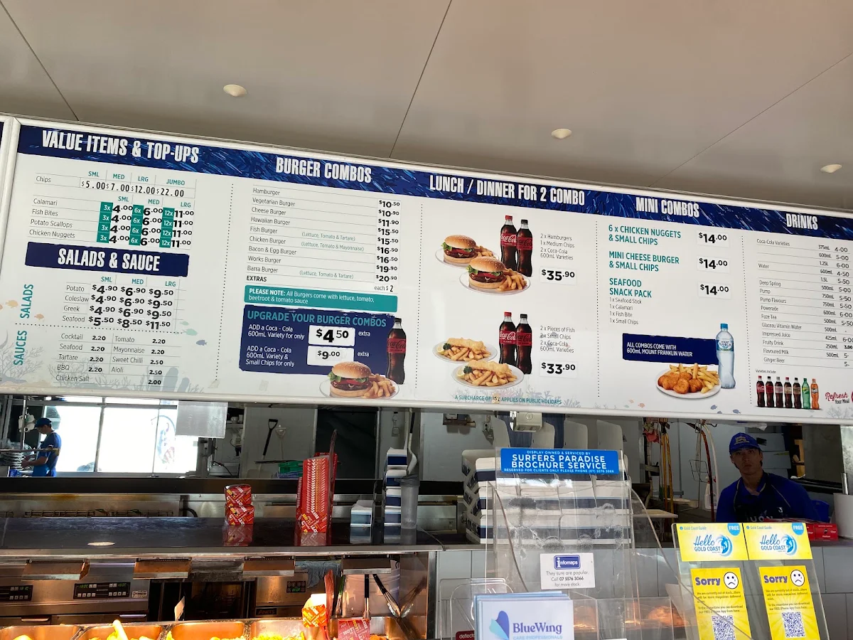 Menu, Charis Seafoods