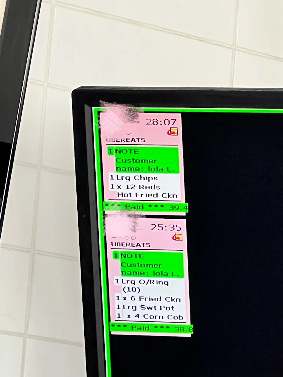 Menu, Red Rooster Eumemmerring