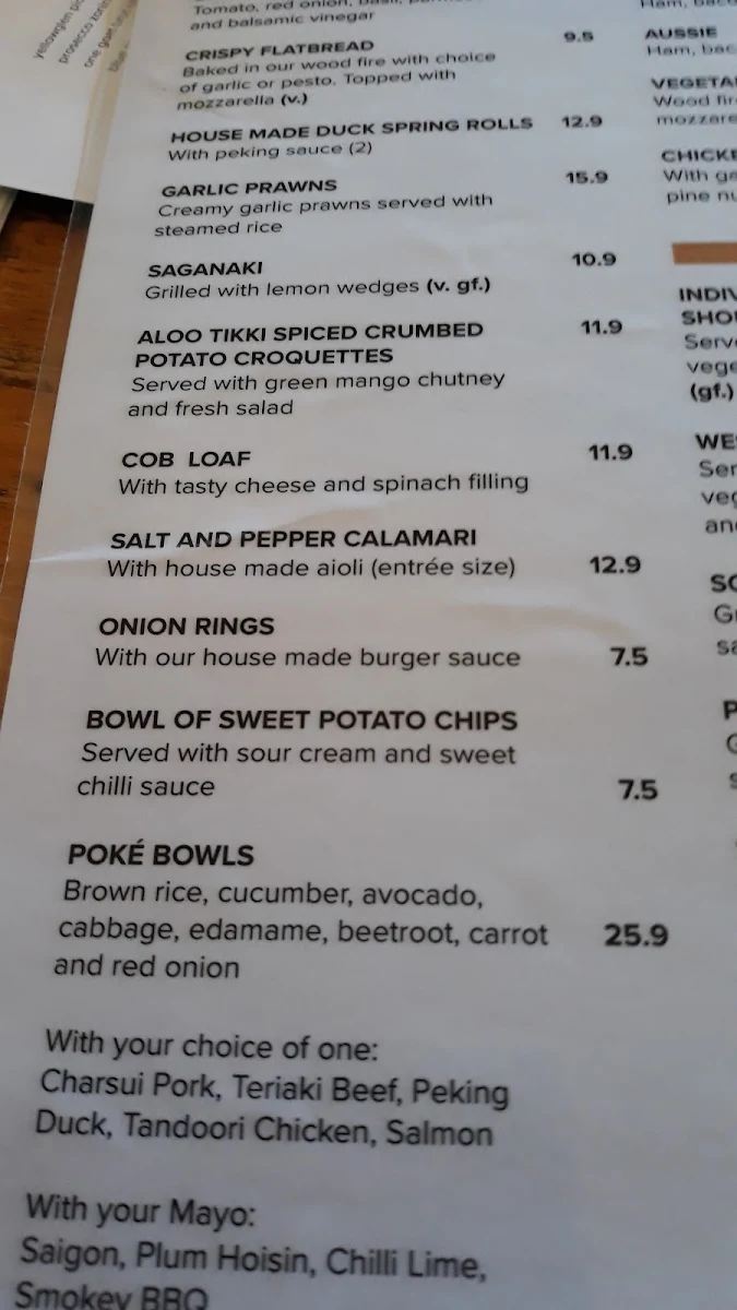 Menu, Courthouse Hotel