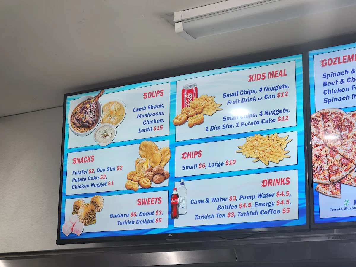 Menu, Kebab & Acai Kingz Flinders St