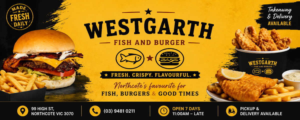 Menu, Westgarth Fish and Burger