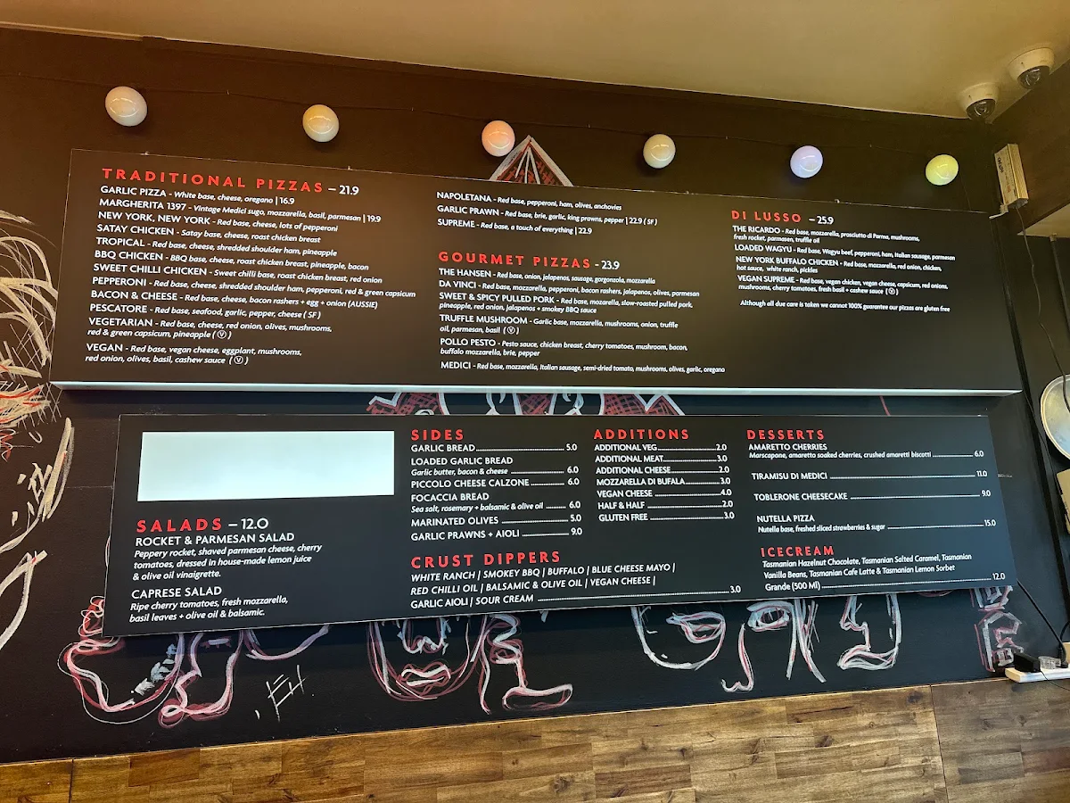 Menu, Medici
