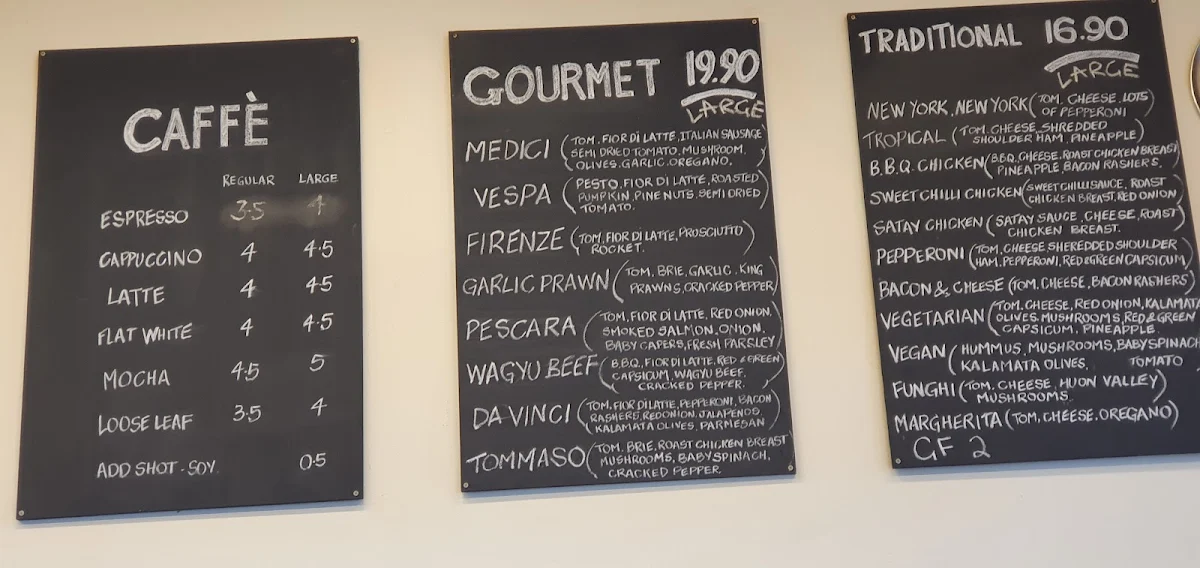 Menu, Medici