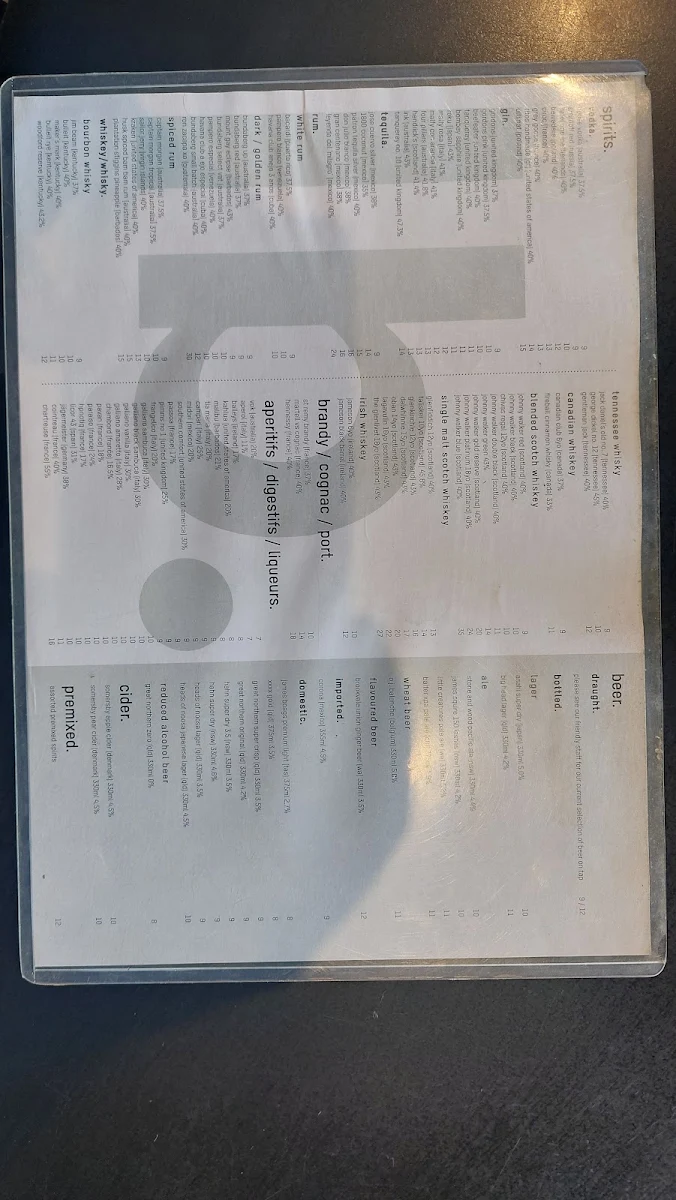 Menu, Lightbox Espresso & Wine Bar