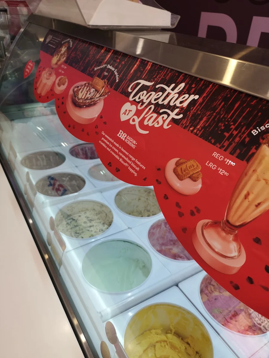 Menu, Baskin-Robbins Boondall