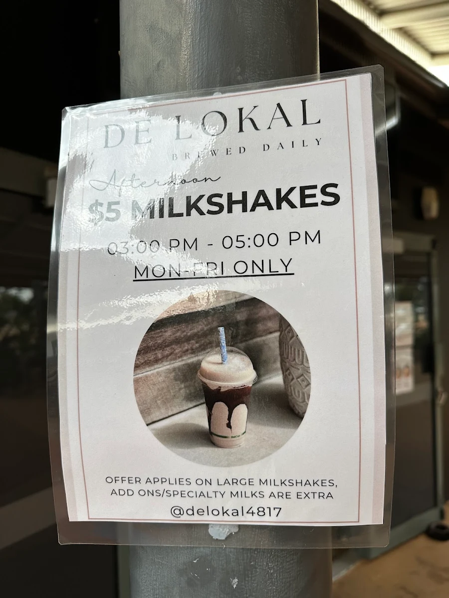 Menu, De Lokal