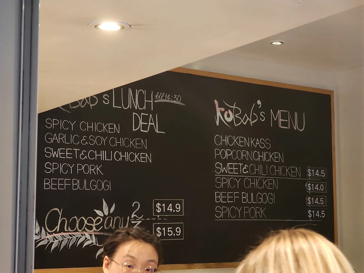 Menu, Kobab