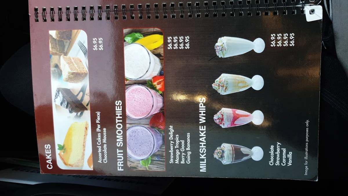 Menu, Han's Cafe