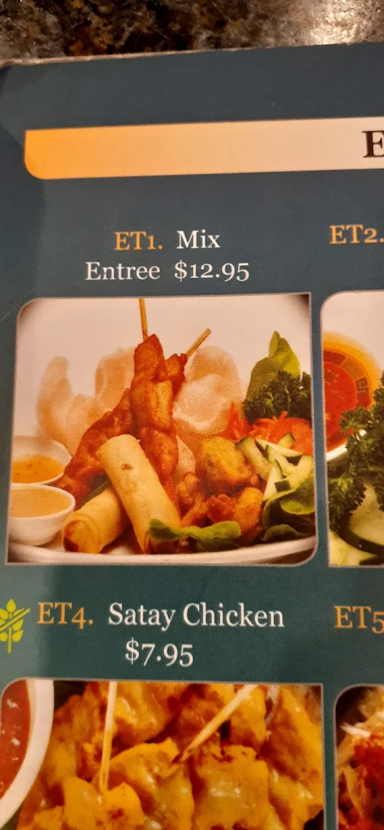 Menu, Han's Cafe