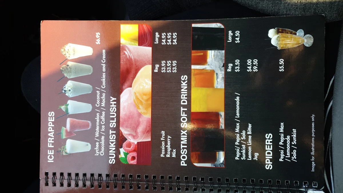 Menu, Han's Cafe