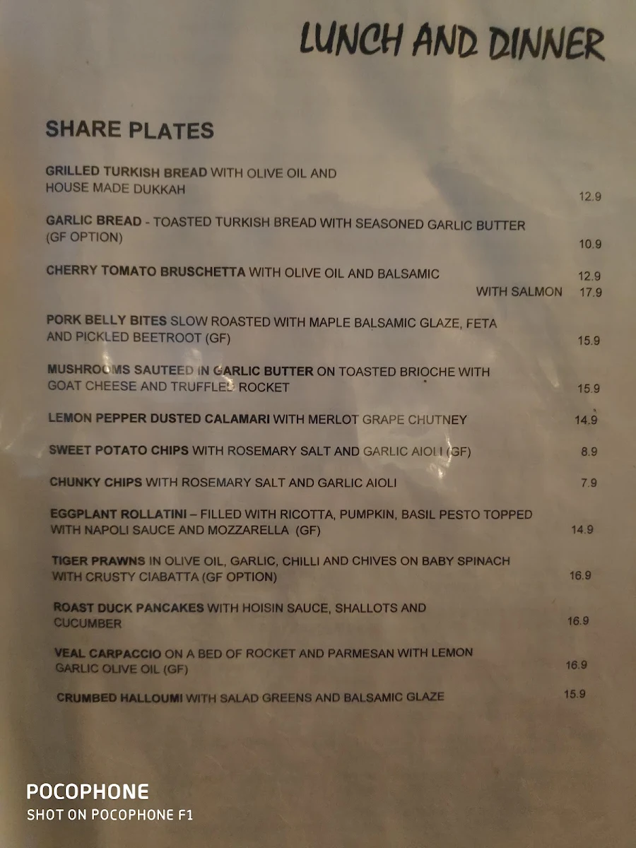 Menu, Milan On Main