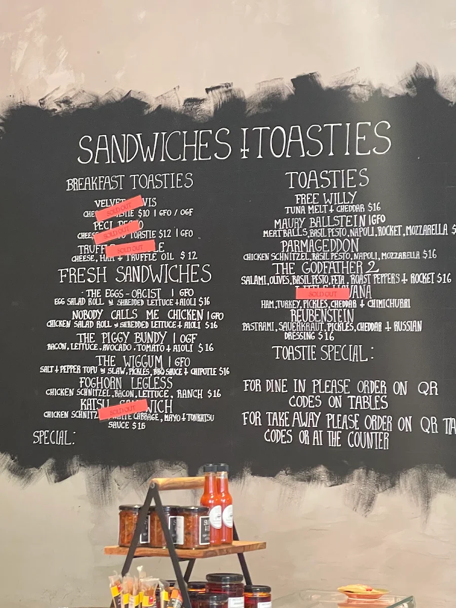 Menu, Smith & Deli