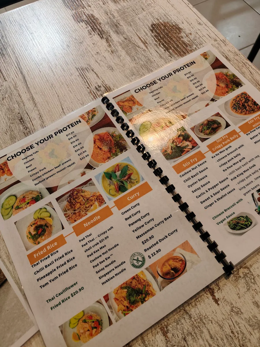 Menu, Red Lemon Thai