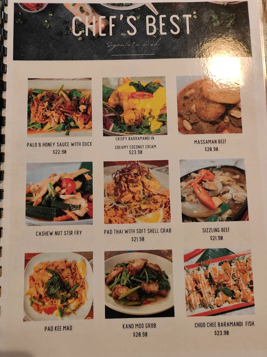 Menu, Red Lemon Thai