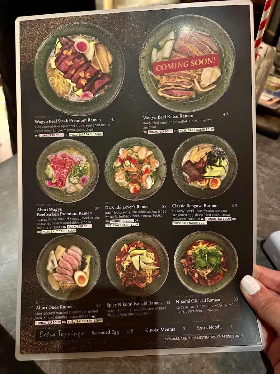 Menu, Rengaya