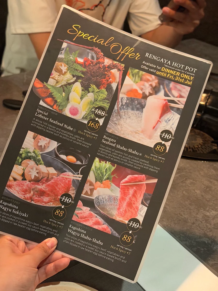 Menu, Rengaya