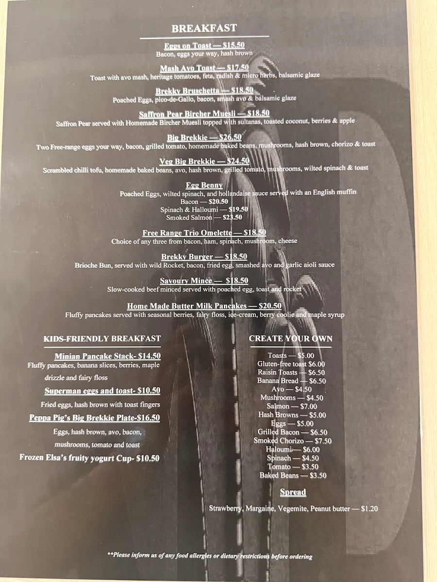 Menu, NAVAH (Cafe & Family Restaurant)