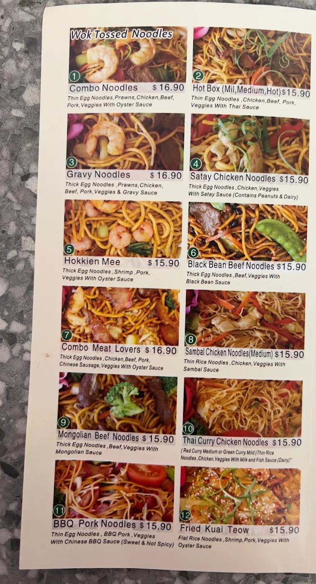 Menu, Bellygood Burpengary