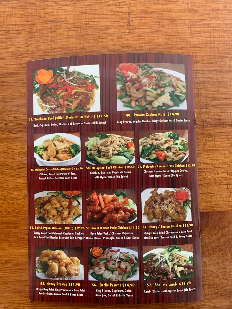 Menu, Bellygood Burpengary