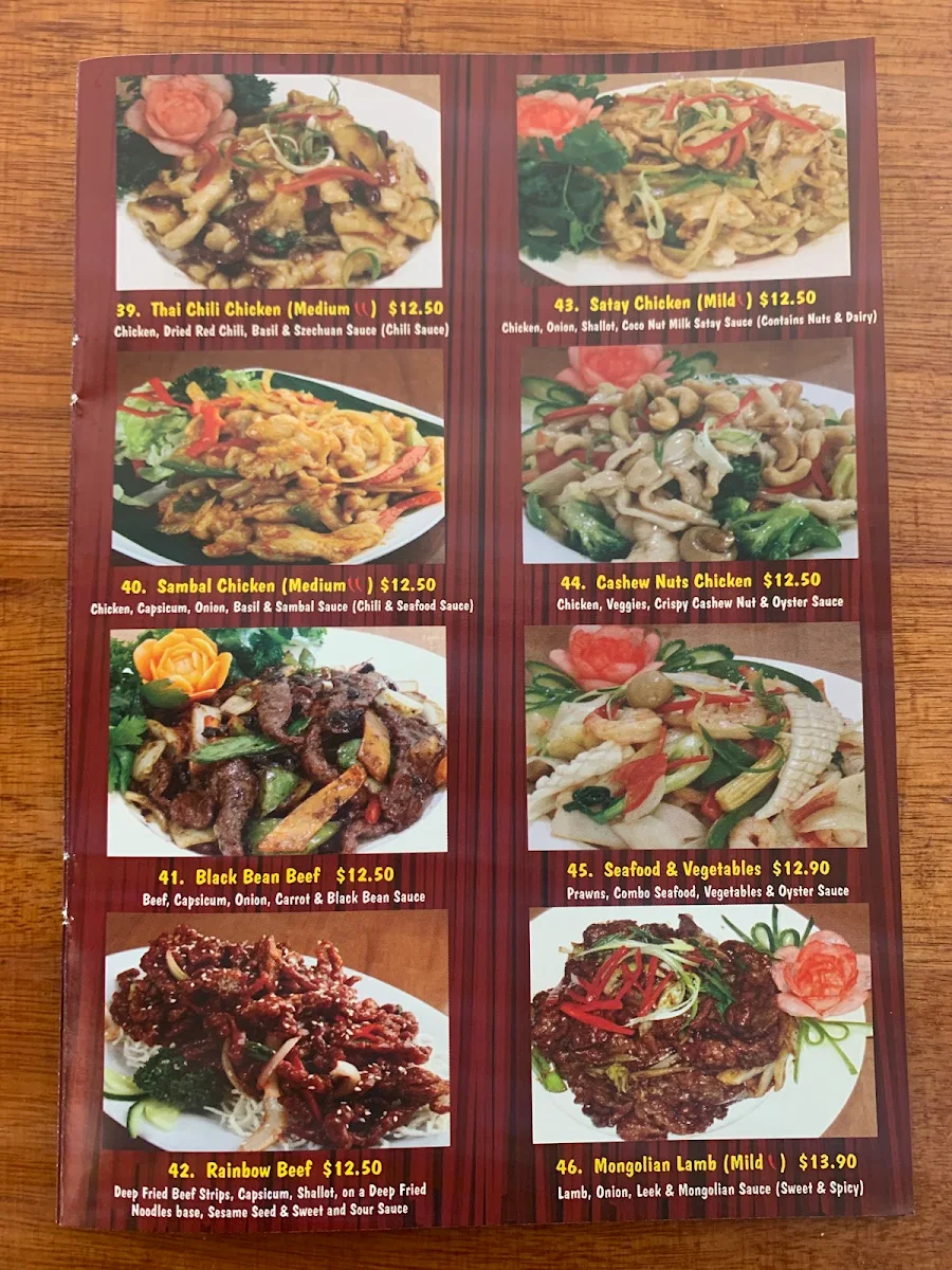 Menu, Bellygood Burpengary
