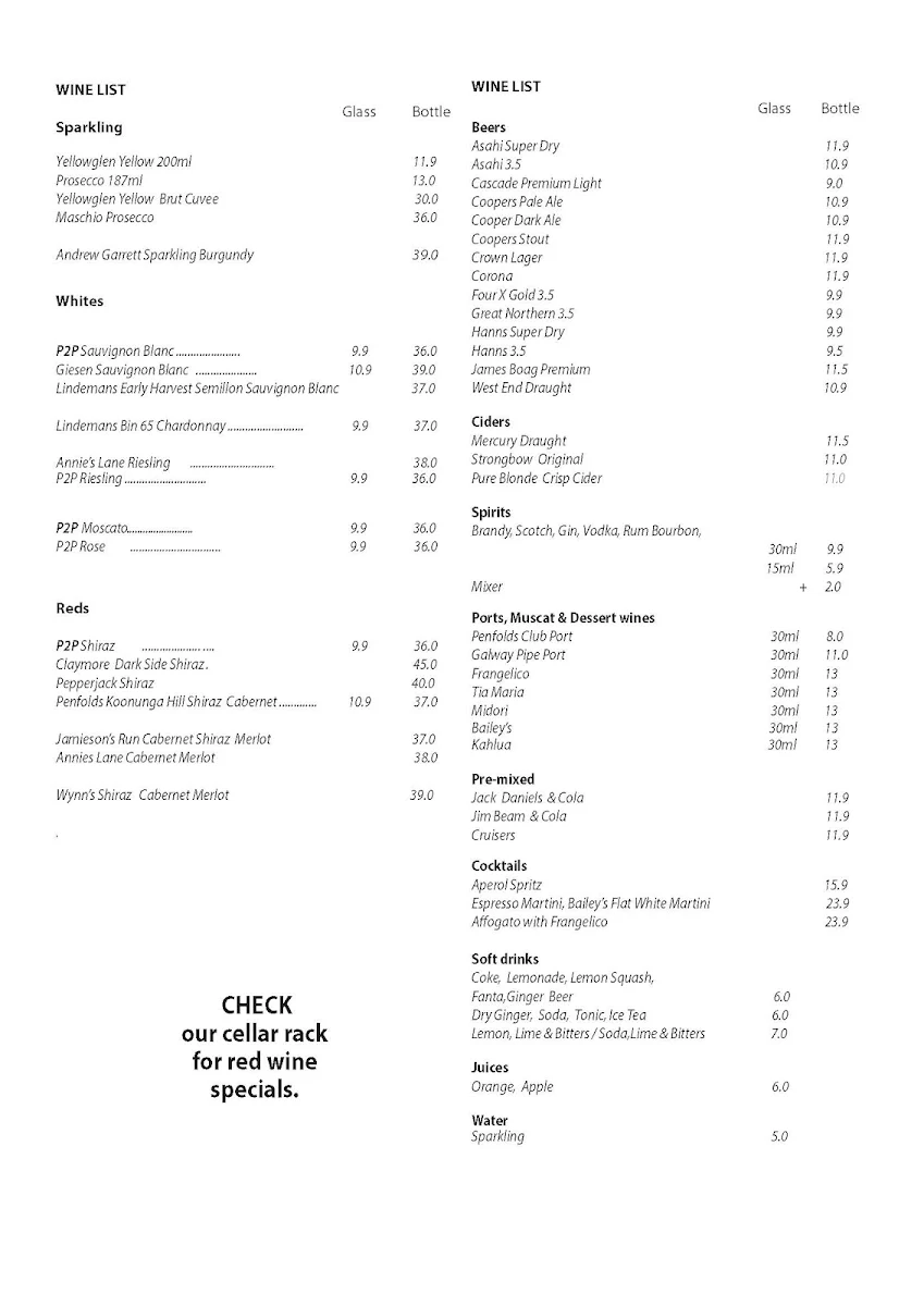 Menu, Palate 2 Palette