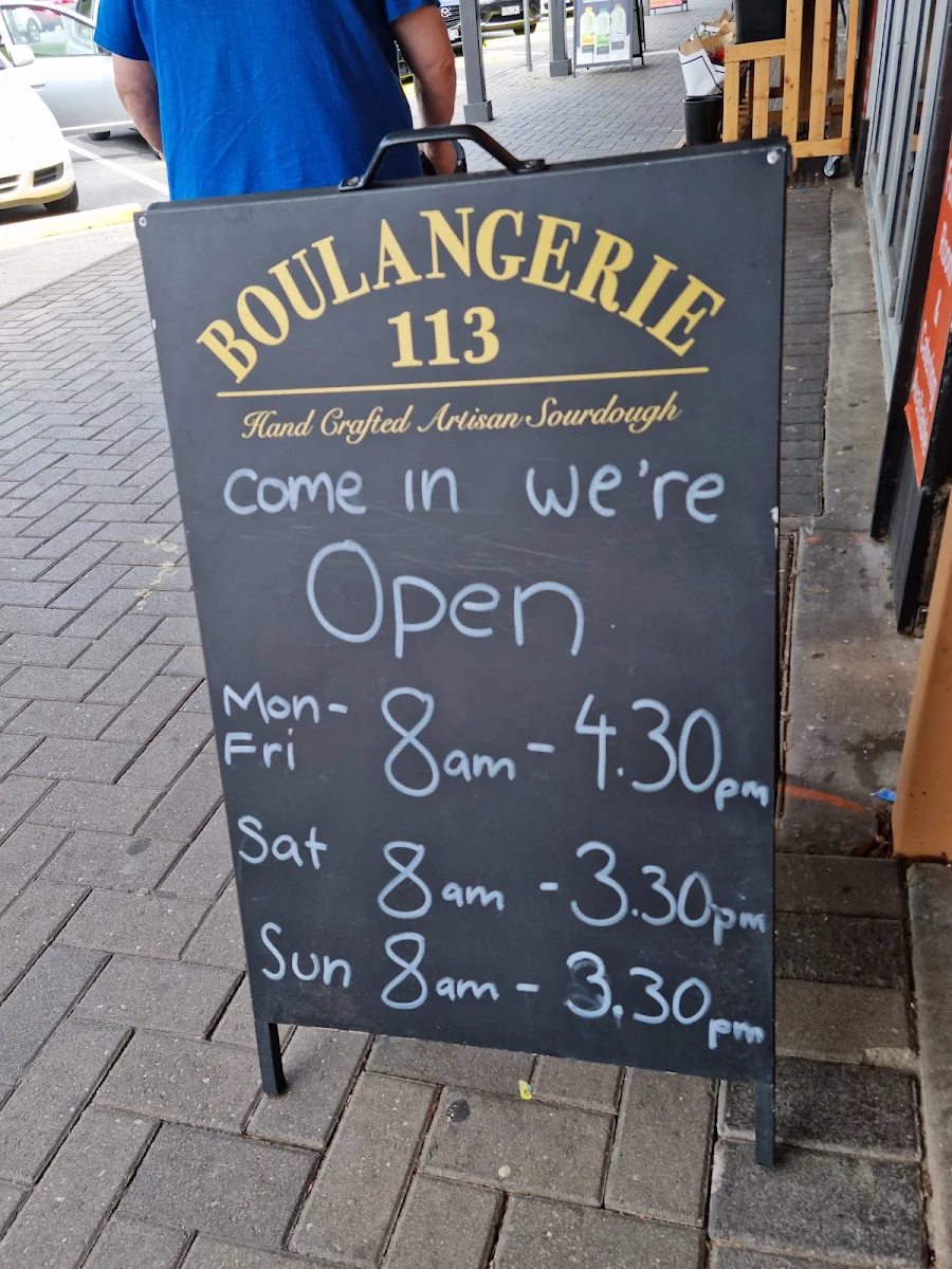 Menu, Boulangerie 113 Semaphore