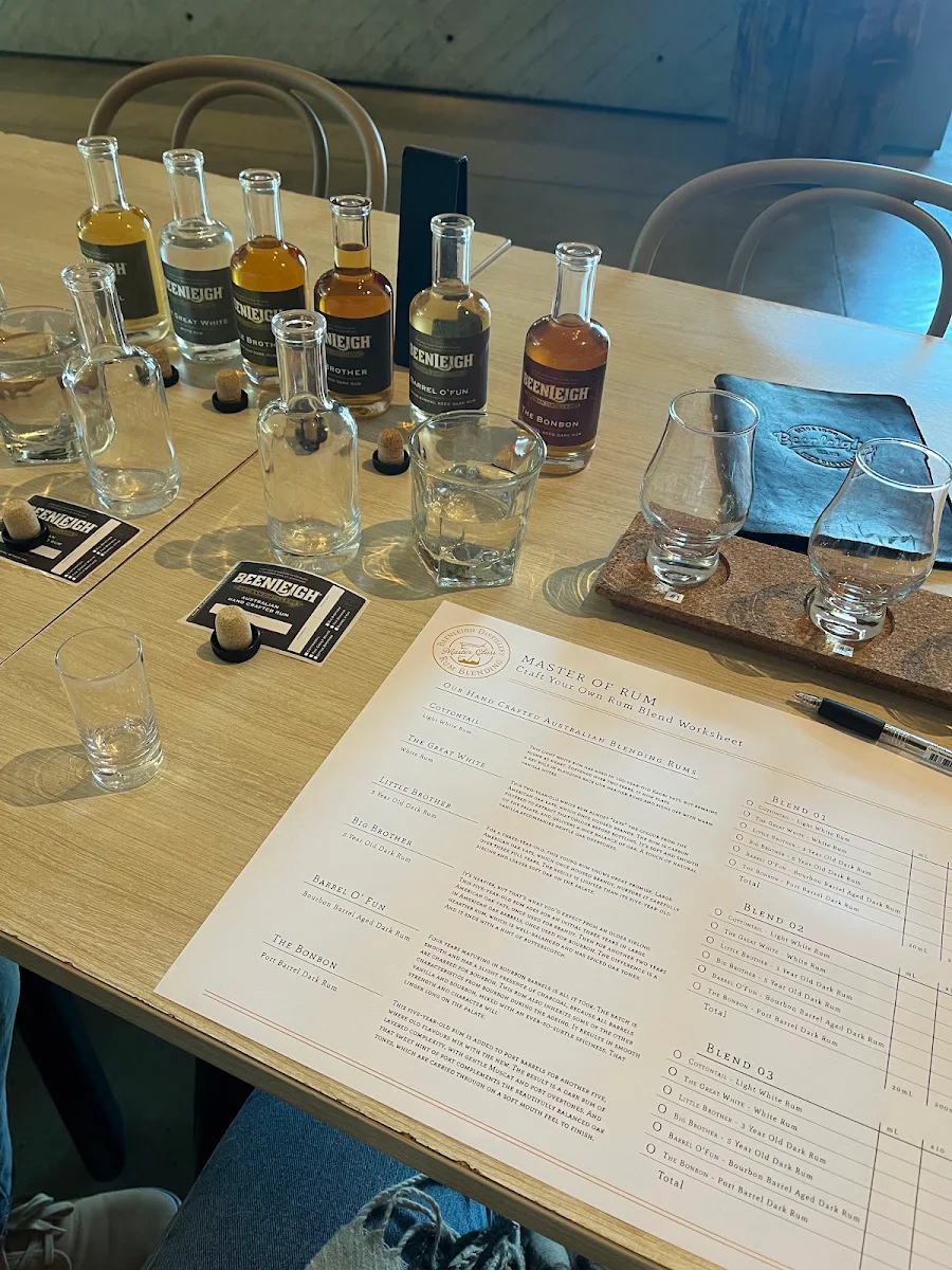 Menu, Beenleigh Artisan Distillery