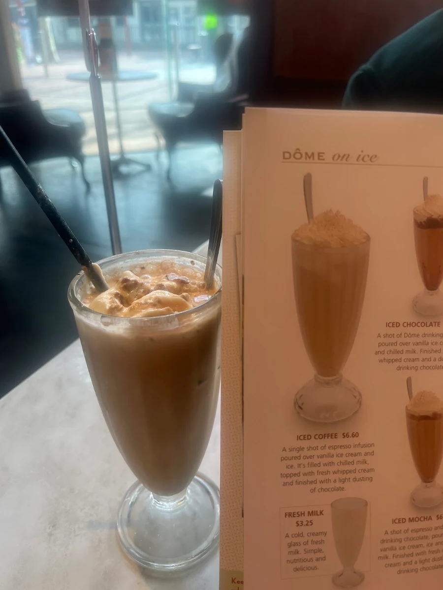 Menu, Dôme Café - Armadale