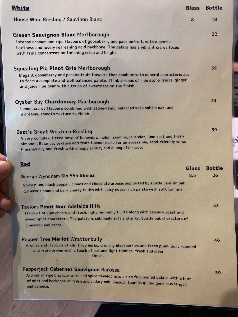 Menu, Lane Cove Sushi Bar