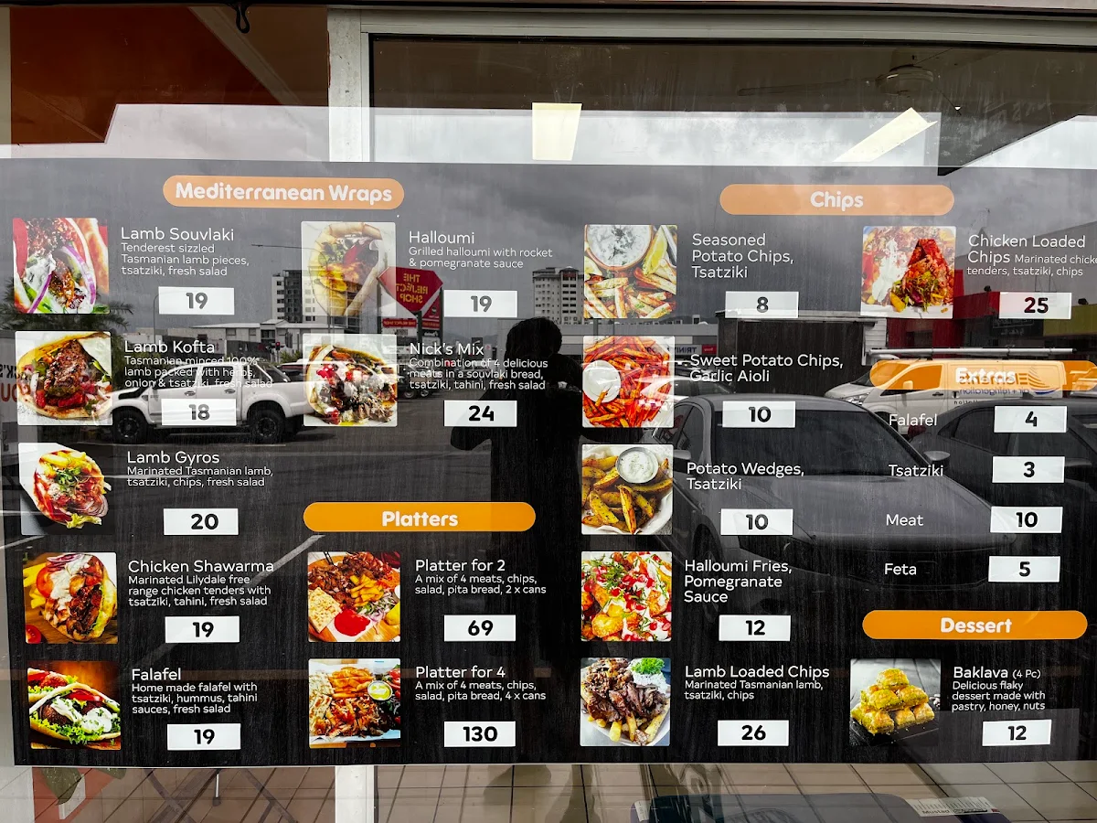 Menu, Cairns Souvlaki Bar & Grill