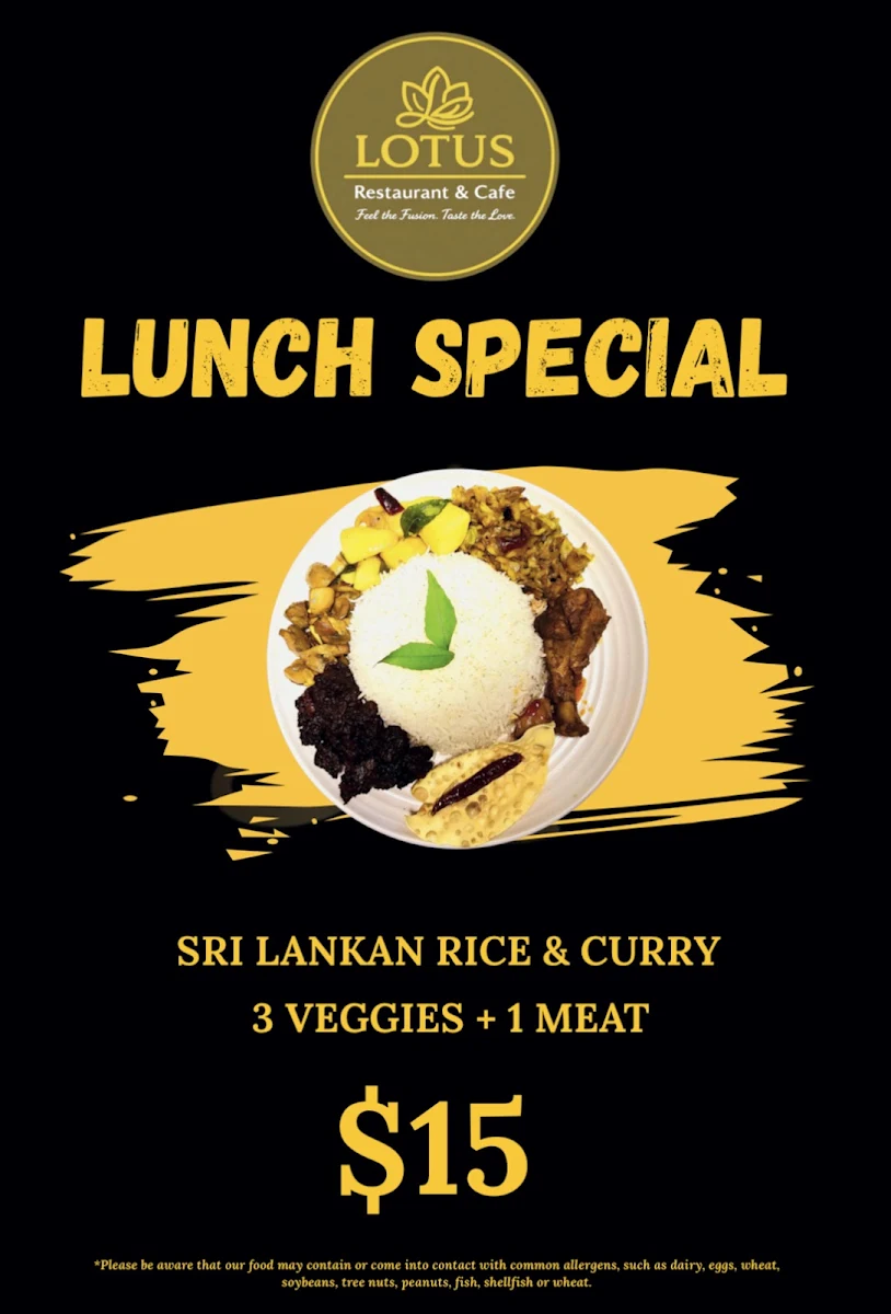 Menu, Lotus Restaurant & Cafe