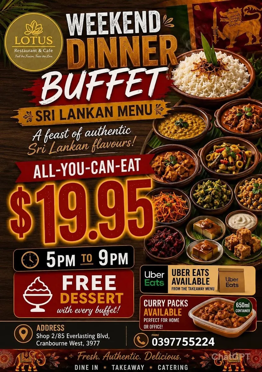 Menu, Lotus Restaurant & Cafe