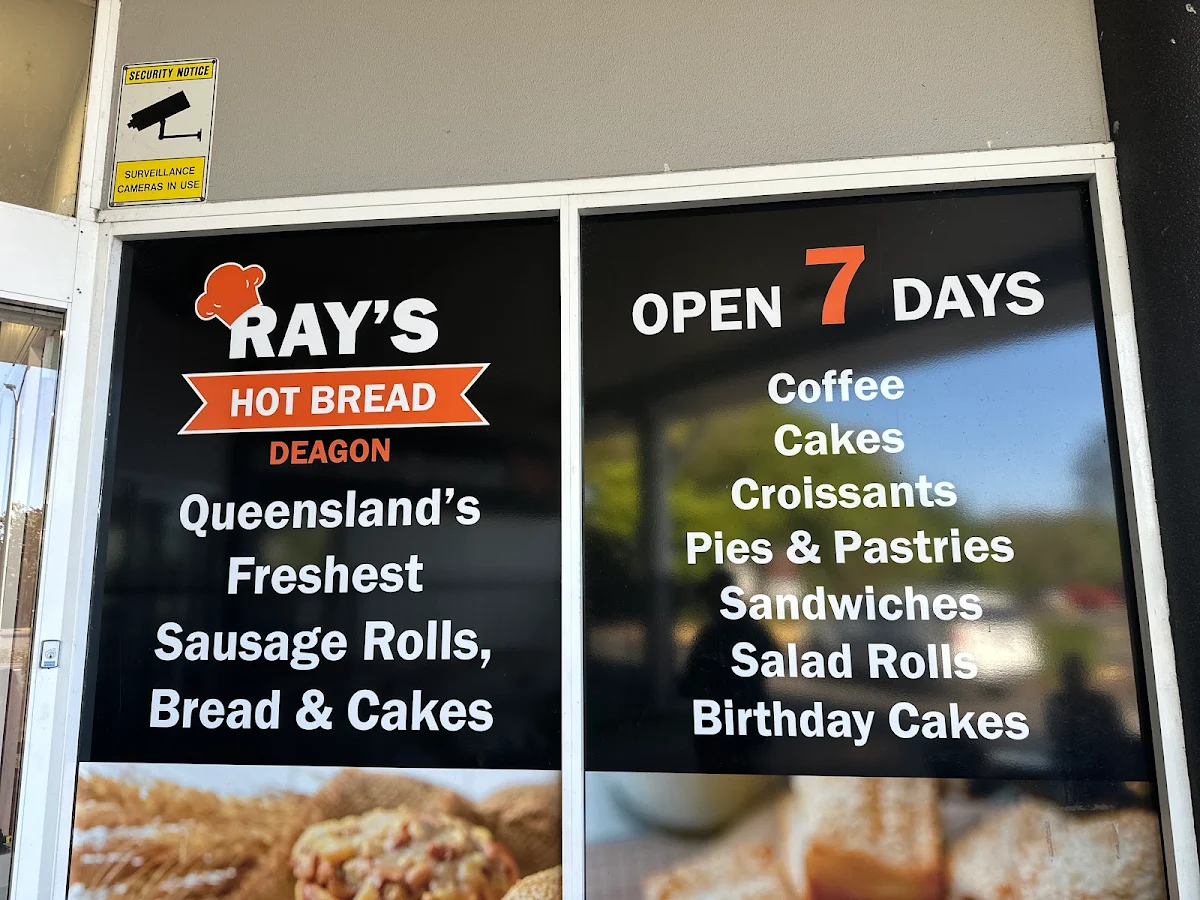 Menu, Ray's Hot Bread