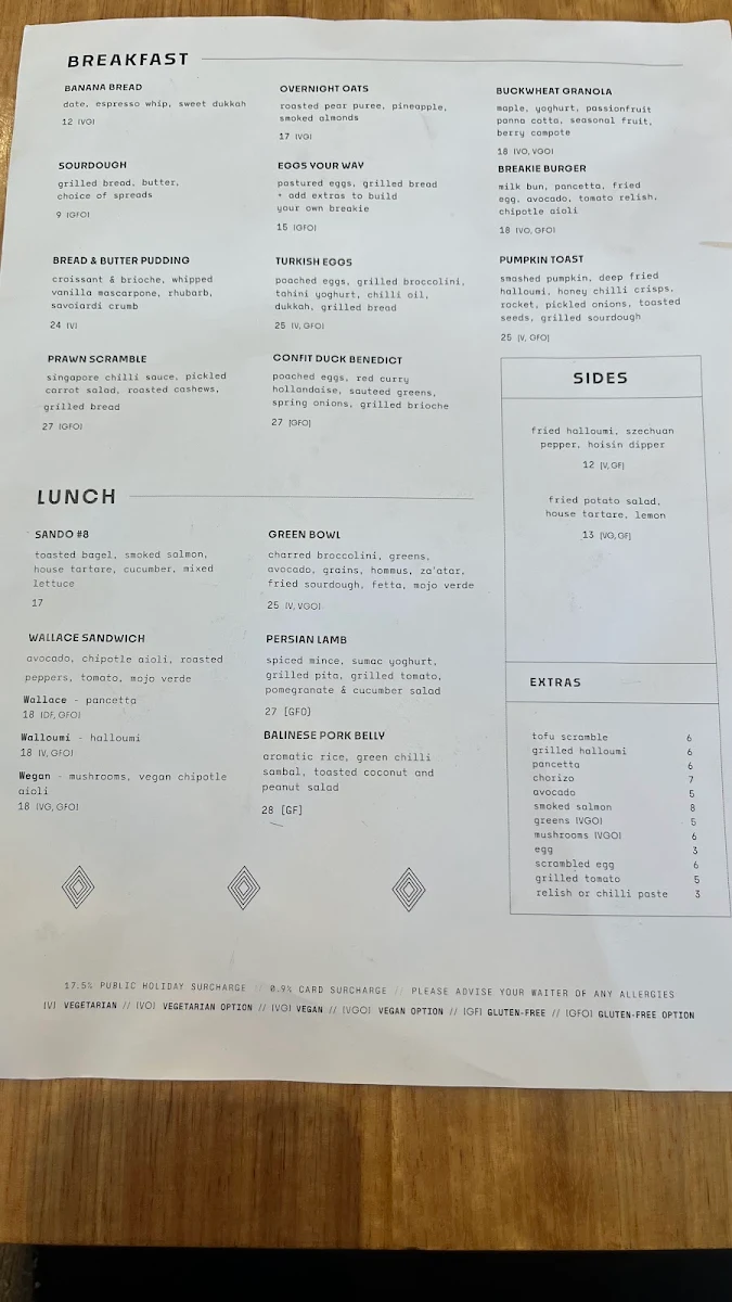 Menu, Exchange Coffee