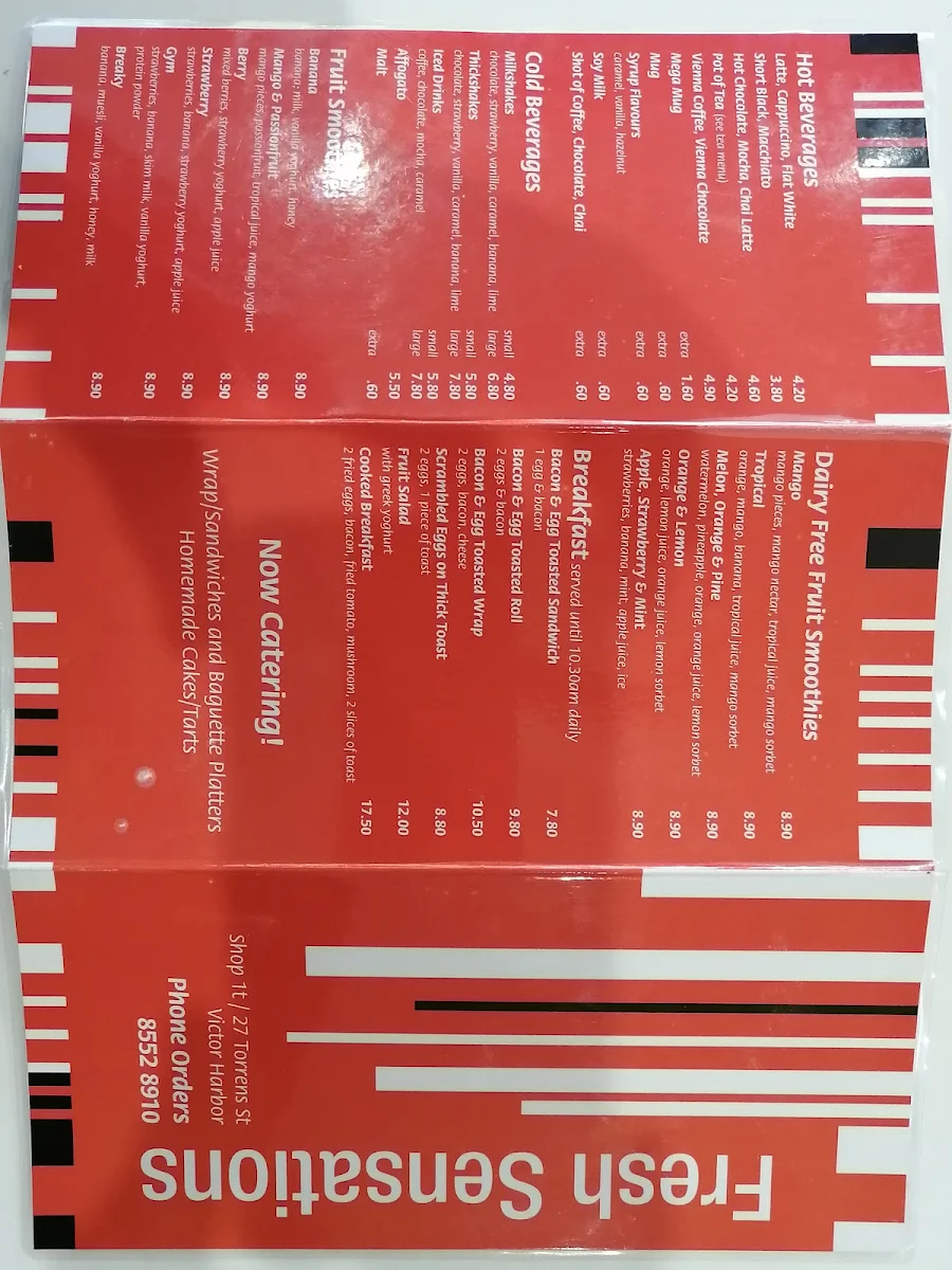 Menu, GOOD DAY CAFE