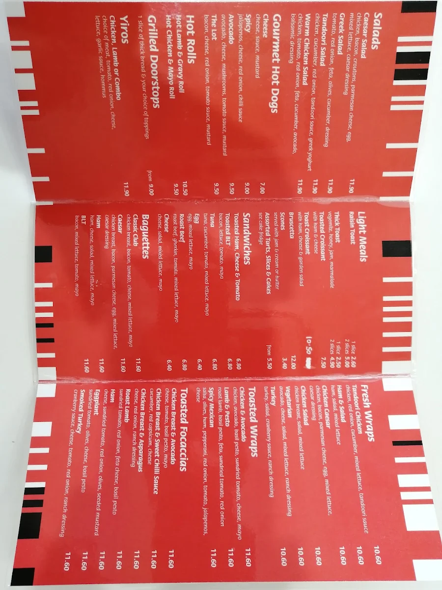 Menu, GOOD DAY CAFE