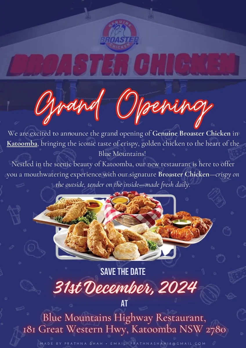 Menu, Broaster Chicken