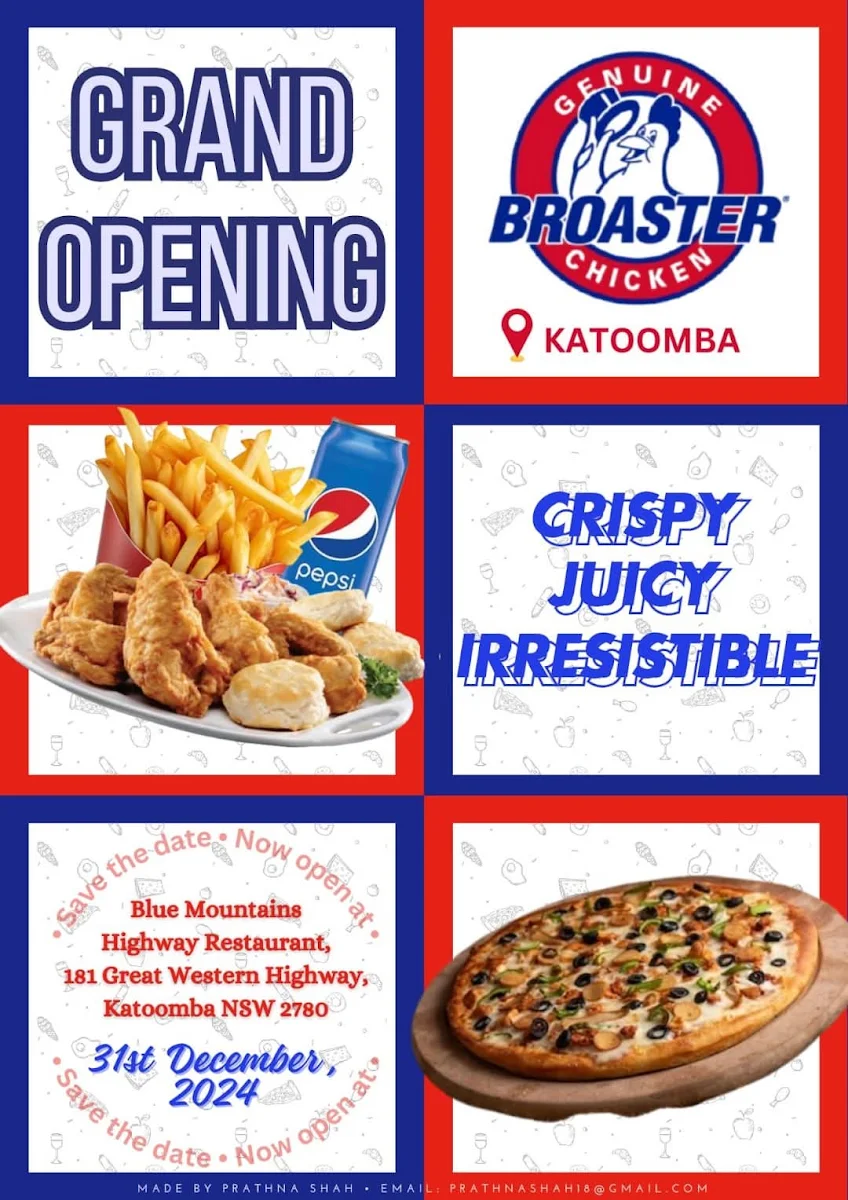 Menu, Broaster Chicken