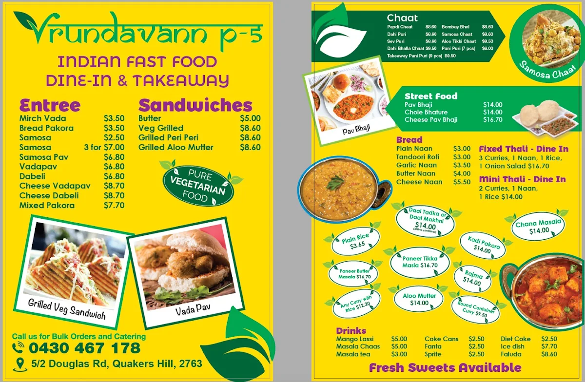 Menu, Vrundavann P-5