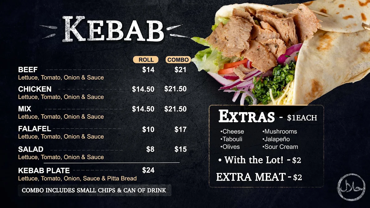 Menu, Delicious Kebab