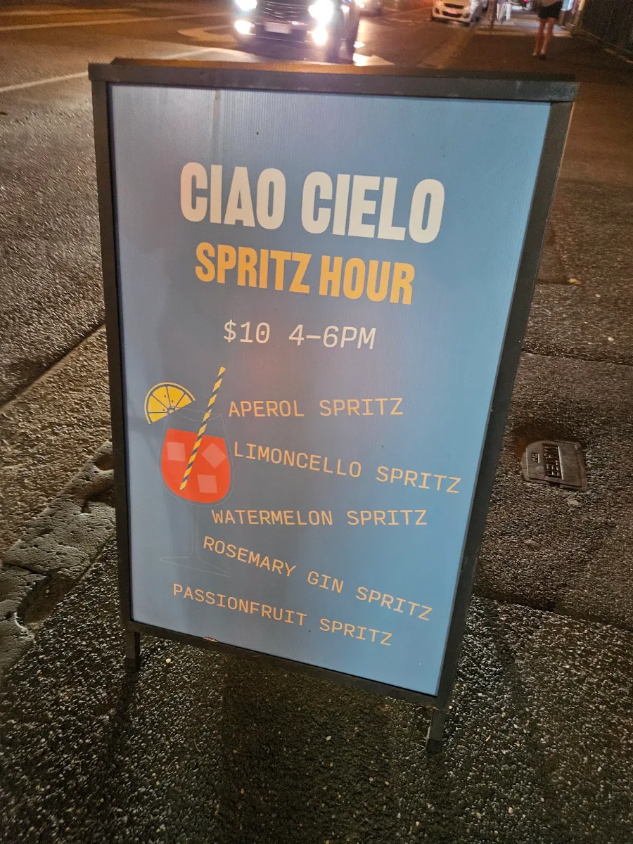 Menu, Ciao Cielo