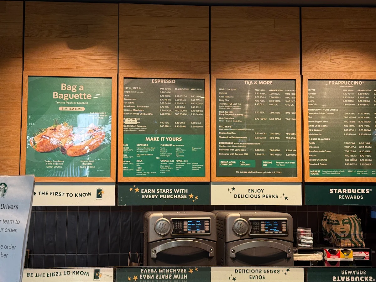 Menu, Starbucks Darling Square