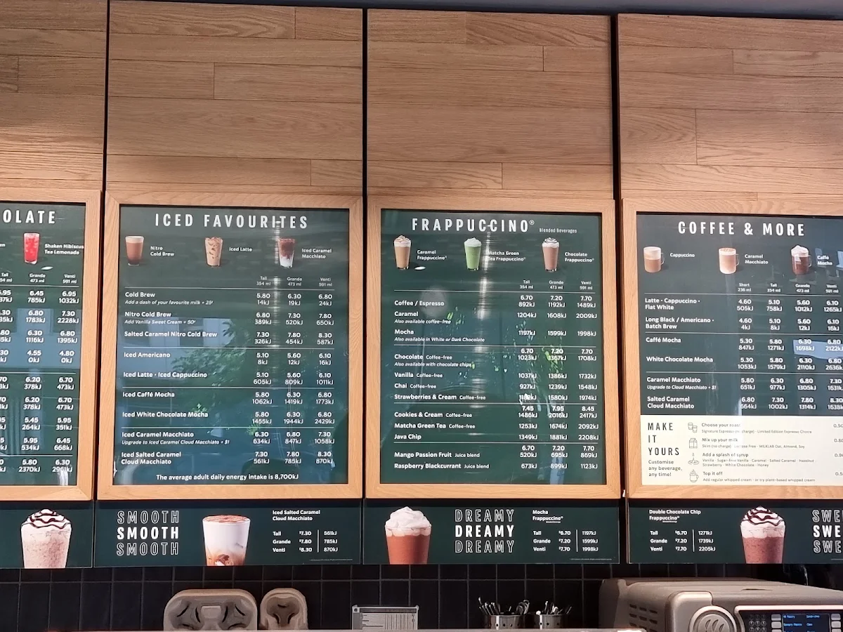 Menu, Starbucks Darling Square