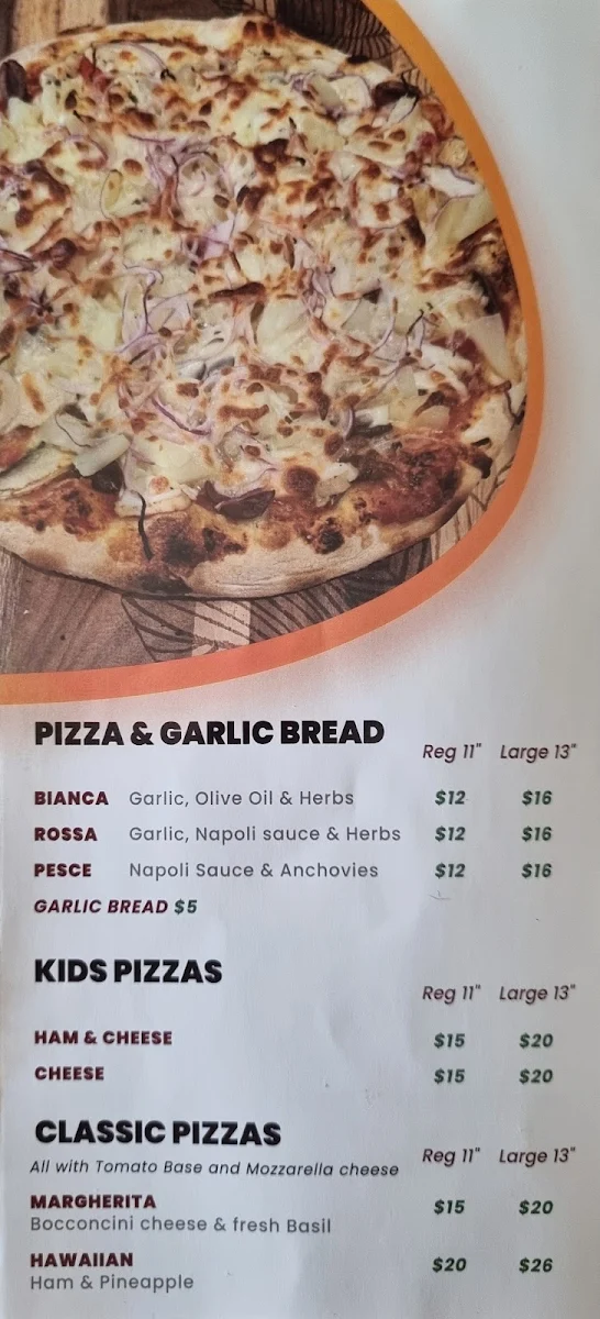 Menu, PizzaBox benowa