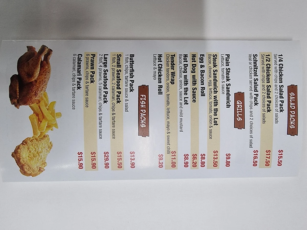 Menu, Playford Chicken